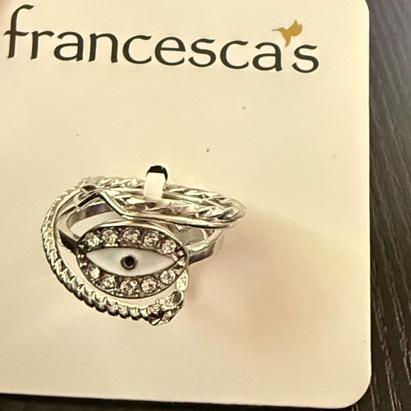 Francescas 4 silver tone rings size 8 - Picture 1 of 2
